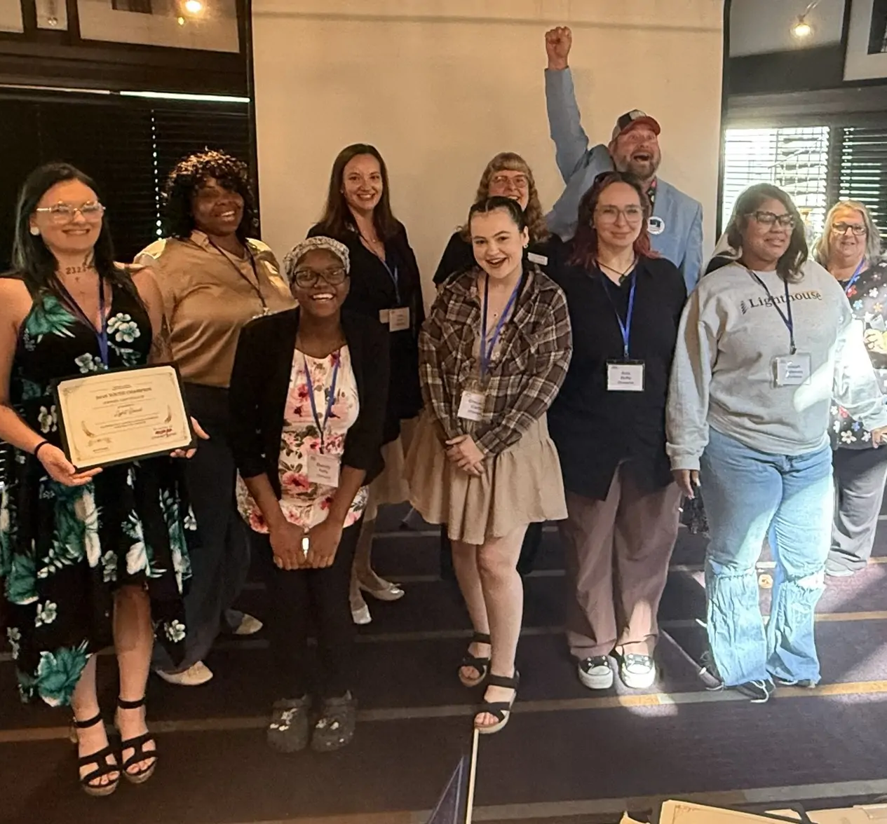 The Family Promise Team receiving the 2026 Statewide Advocacy Champion Award from the Michigan Coalition Against Homelessness
